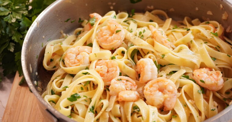 Shrimp Pasta with Garlic Butter